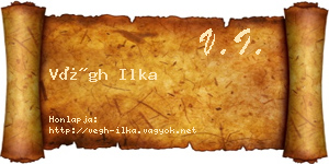 Végh Ilka névjegykártya