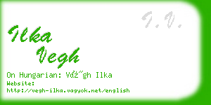 ilka vegh business card